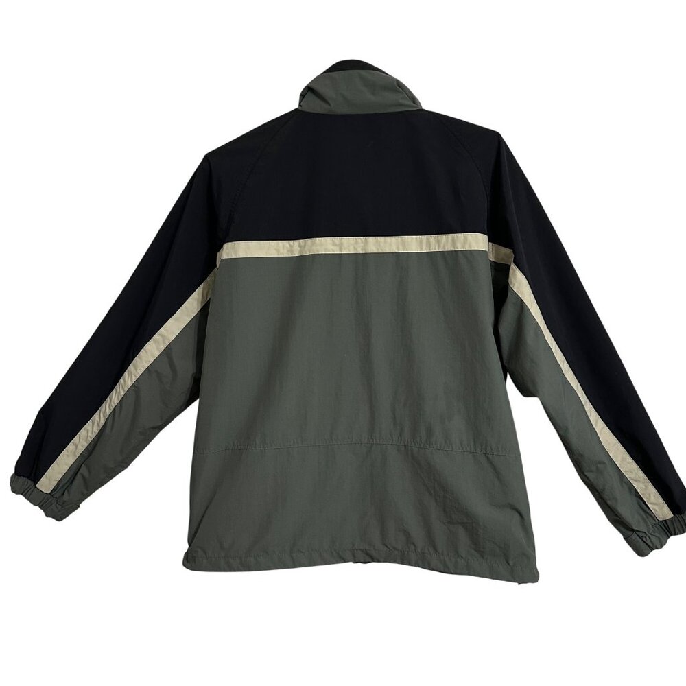 Vintage White Sierra Mens XL Windbreaker Jacket Green & Black Lightweight - Picture 3 of 7